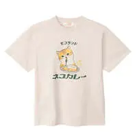 mofusand T-Shirt (Curry Meow, Natural) - M