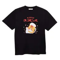 mofusand T-Shirt (Beer Meow, Black) - M