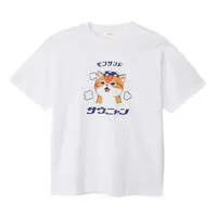 mofusand T-Shirt (Sauna Meow, White) - L