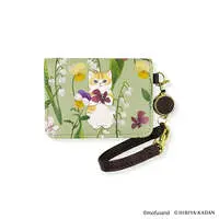 mofusand × HIBIYA-KADAN Bi-fold Pass Case (Green)