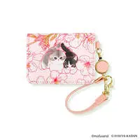 mofusand × HIBIYA-KADAN Bi-fold Pass Case (Pink)