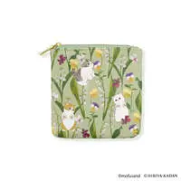 mofusand × HIBIYA-KADAN Square Flat Pouch (Green)