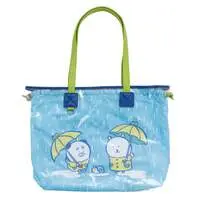 Nagano Characters Clear Tote Bag "It's Raining" Blue
