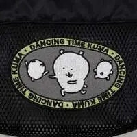 Nagano Characters Mesh Shoulder Bag with Patch (Joke Bear) Black