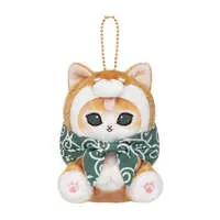 mofusand Shiba Inu Meow Mascot Keychain (Red Shiba with Furoshiki)
