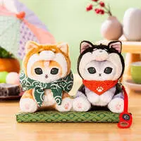 mofusand Shiba Inu Meow Mascot Keychain (Red Shiba with Furoshiki)
