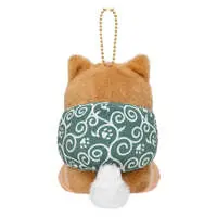 mofusand Shiba Inu Meow Mascot Keychain (Red Shiba with Furoshiki)