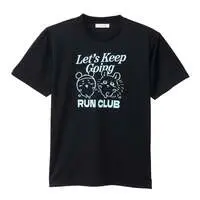 Chiikawa Dry T-shirt RUN (Momonga & Furuhonya / Black) - XL