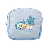 mofusand Puffy Appliqué Pouch Shark Meow Blue