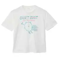 Nagano Characters Dry T-shirt CAN’T WAIT (Joke Bear) White - M
