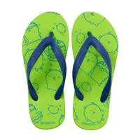 Nagano Characters Flip-flops "Summer Has Come" Yellow Green - 25-25.5cm
