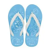 Nagano Characters Flip-flops Jiisan and Azarashi Blue - 23-23.5cm