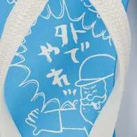 Nagano Characters Flip-flops Jiisan and Azarashi Blue - 23-23.5cm