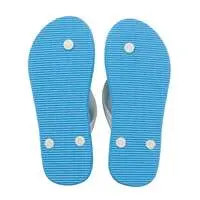 Nagano Characters Flip-flops Jiisan and Azarashi Blue - 23-23.5cm