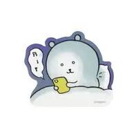 Nagano Characters Glow-in-the-Dark Sticker (Joke Bear Looking at Phone)