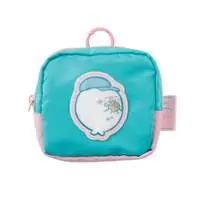 Nagano Characters Puffy Applique Pouch Jiisan and Azarashi Mint Green