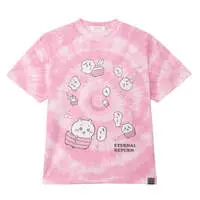 Chiikawa T-shirt Tie-Dye Loop (Pink) - XL