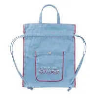 Chiikawa Denim Knapsack Ribbon (L-Blue)
