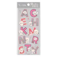 Chiikawa Fabric Alphabet Clear Sticker (Rakko)