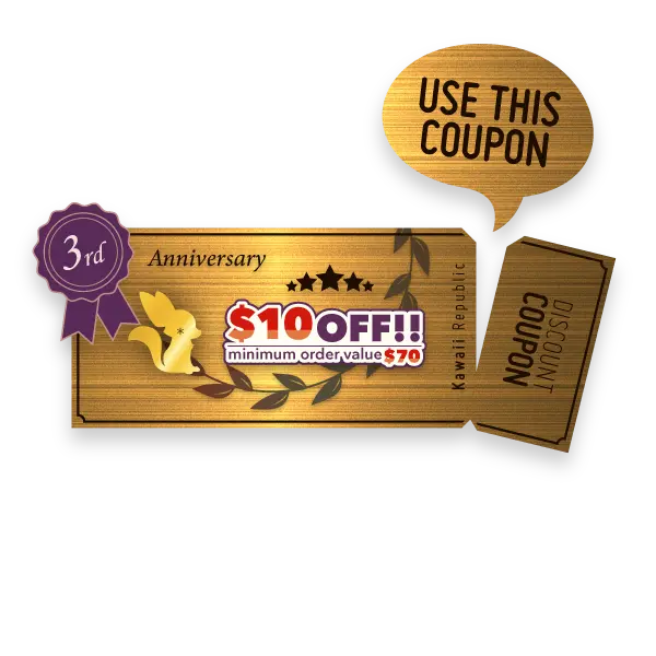3rd Anniv. $10 Discount Coupon (Expiration date: 2026-07-08)