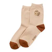 Chiikawa Bakery Crew Socks (Chiikawa / Beige / 22-24cm)