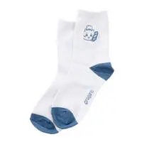 Chiikawa Bakery Crew Socks (Chiikawa / White / 22-24cm)