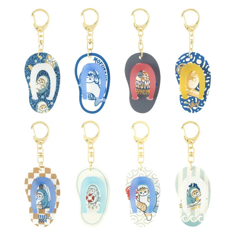 mofusand BOARD SHARK! Trading Beach Sandal Key ring (8 Types)