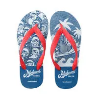 mofusand BOARD SHARK! Beach Sandals SURFING CLUB Blue