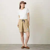 mofusand BOARD SHARK! Shorts Trim Sand Beige - L