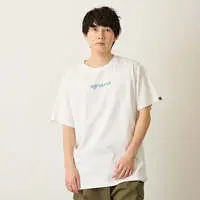 mofusand BOARD SHARK! T-Shirt RIDING WAVES White - XL