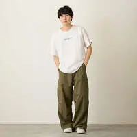 mofusand BOARD SHARK! T-Shirt RIDING WAVES White - XL