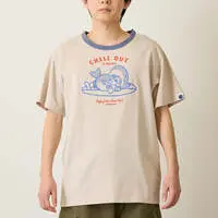 mofusand BOARD SHARK! T-Shirt CHILL OUT Mocha - XL