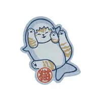 mofusand BOARD SHARK! Smartphone-Sized Sticker (Cat)