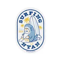 mofusand BOARD SHARK! Smartphone-Sized Sticker (SURFING NYAN)