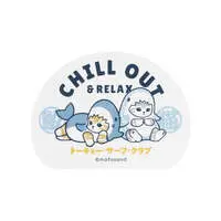mofusand BOARD SHARK! Smartphone-Sized Sticker (CHILL OUT)