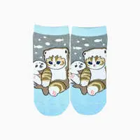 mofusand Front Ankle Socks (Hammerhead Shark Friends Pattern)