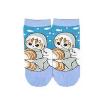 mofusand Front Ankle Socks (Gray Shark Friends Pattern)