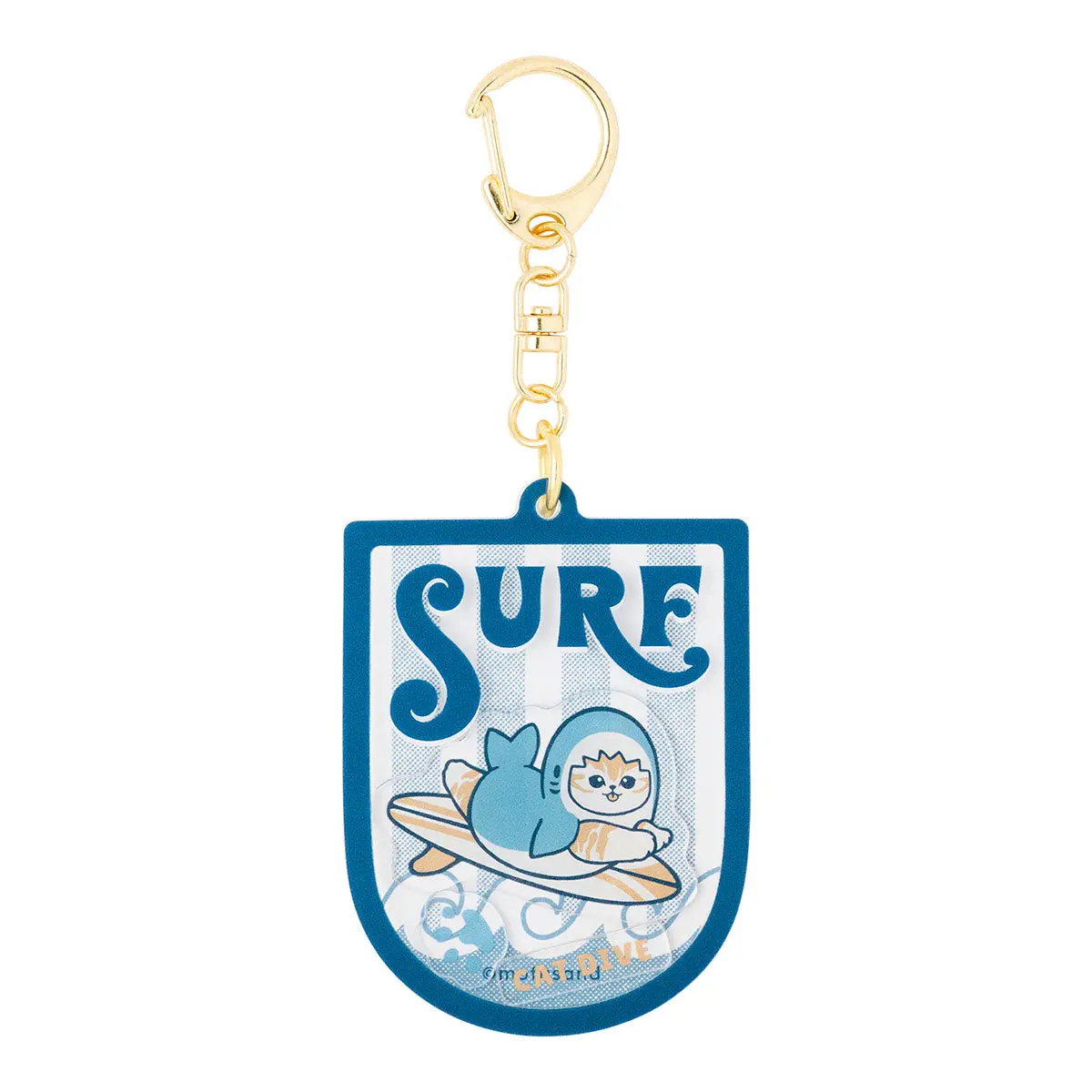 mofusand BOARD SHARK! Shaker Acrylic Key ring (SURF)