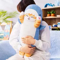 mofusand BOARD SHARK! Long Shark Meow Cushion Plush