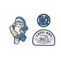 mofusand BOARD SHARK! Sagara Embroidered Patch Badge Set (Shark)
