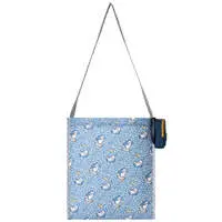 mofusand BOARD SHARK! Eco Bag in Mini Backpack Pouch (Navy)