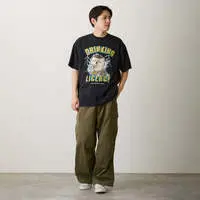 Chiikawa T-shirt DRINKING LICENCE (Black) - XL