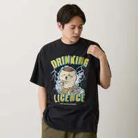 Chiikawa T-shirt DRINKING LICENCE (Black) - XL