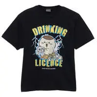 Chiikawa T-shirt DRINKING LICENCE (Black) - XL
