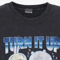 Chiikawa T-shirt TURN IT UP (Charcoal) - L