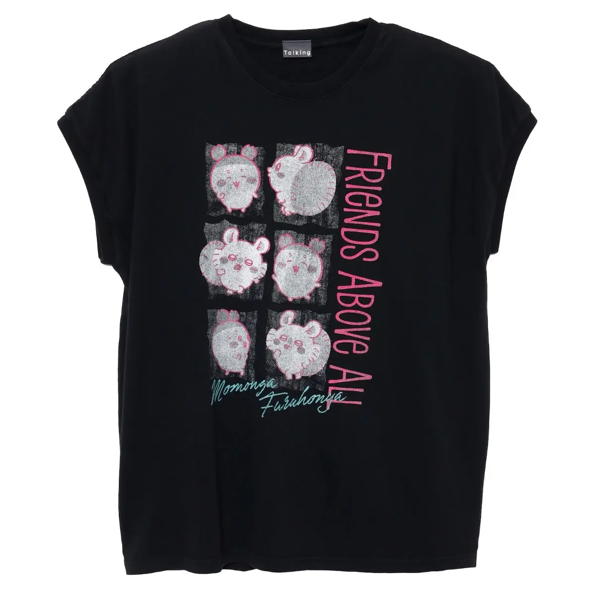 Chiikawa Wide Sleeveless FRIENDS ABOVE ALL (Black) - M