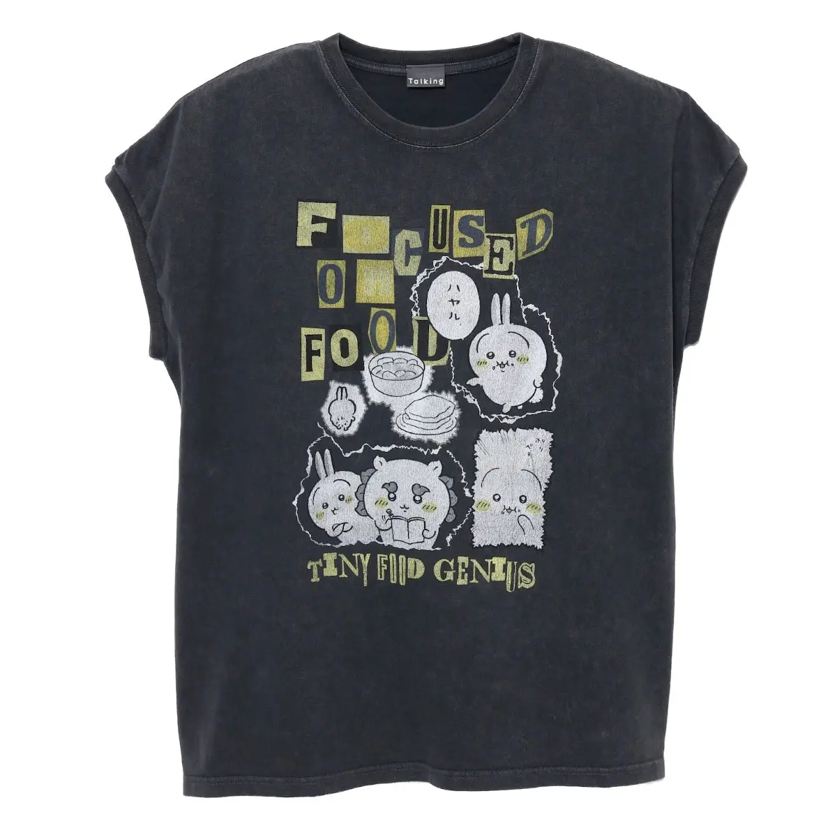 Chiikawa Wide Sleeveless FOCUSED ON FOOD (Charcoal) - M