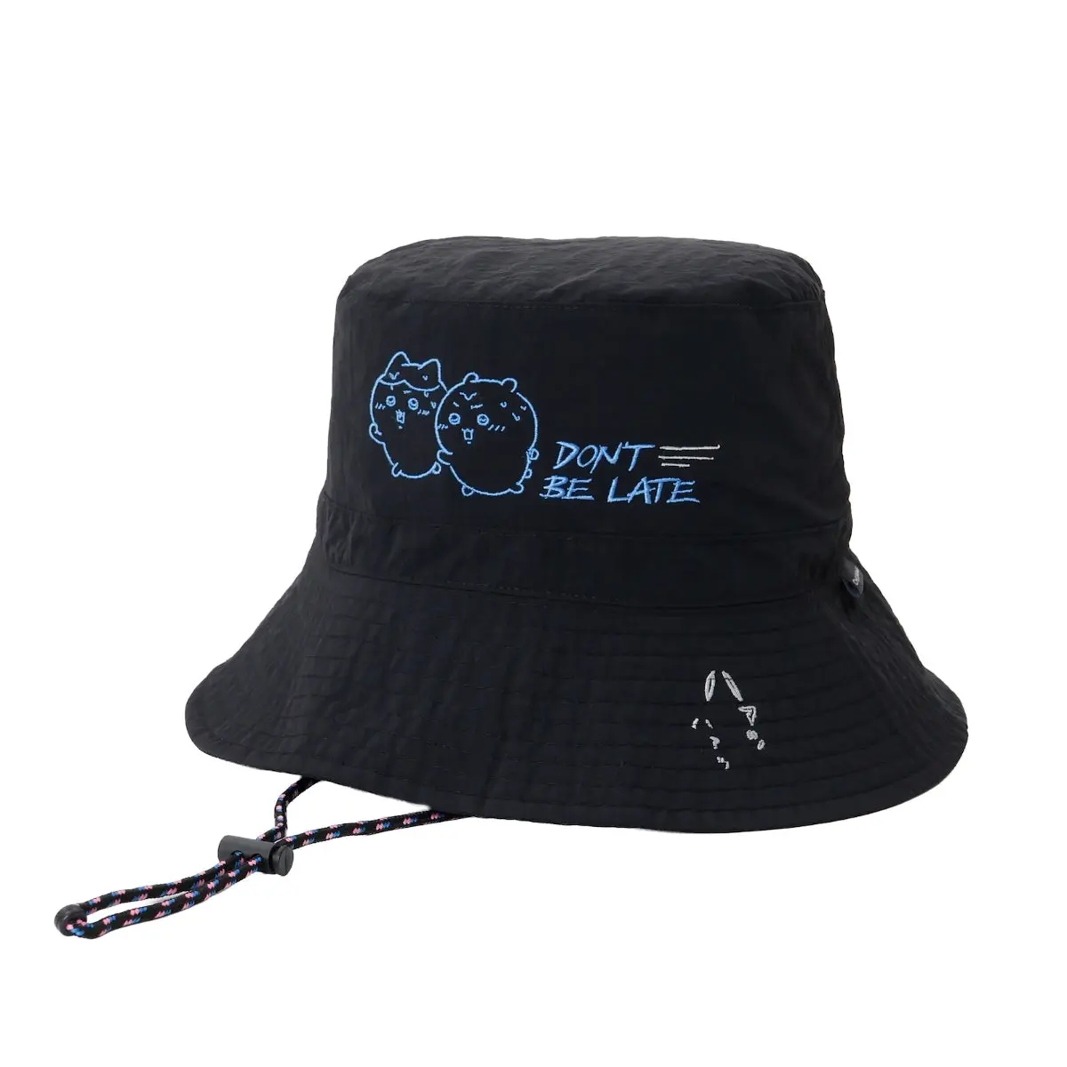 Chiikawa Nylon Hat DON'T BE LATE (Black)