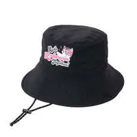 mofusand Nylon Bucket Hat Let’s Rocknyan Together Black