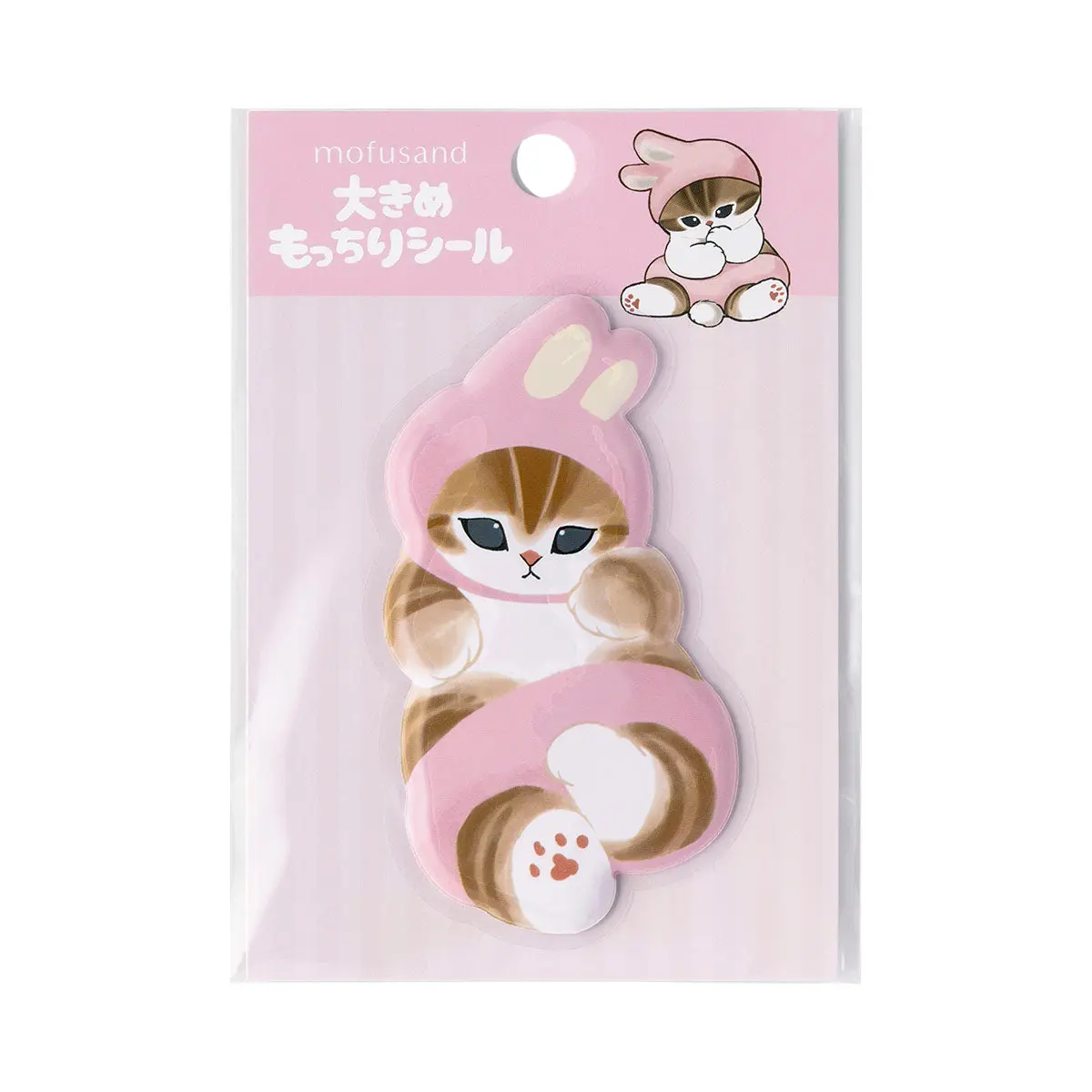 mofusand Large Puffy Sticker (Rabbit Meow)